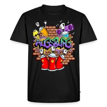 Augsburg Germany City Graffiti Sprayer Skater - Men's Premium Organic T-Shirt - black - Front - Nico (187cm)