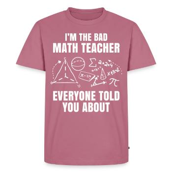 Mathématiques - T-shirt Premium bio Homme - mauve - Devant - Nico (187cm)