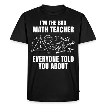 Mathématiques - T-shirt Premium bio Homme - noir - Devant - Nico (187cm)