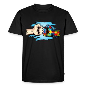 Autisme Cadeau Autiste Asperger TDAH Autisme - T-shirt Premium bio Homme - noir - Devant - Nico (187cm)