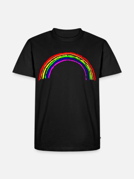 Rainbow - Men's Premium Organic T-Shirt - black