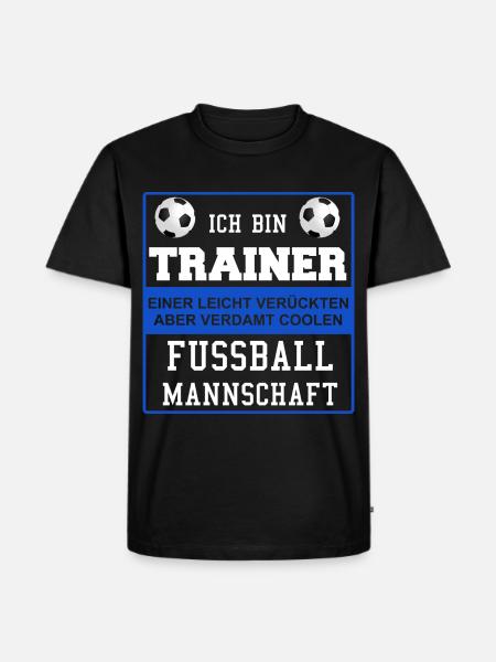 Fussball Fussball Coach Trainer - Männer Premium Bio T-Shirt - Schwarz