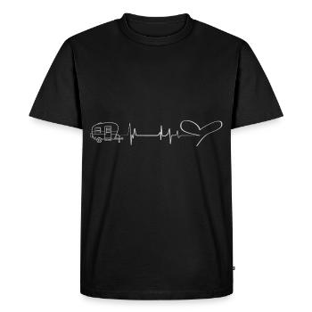 campeurs récréatifs à la mer Baltique avec camping dans la nature - T-shirt Premium bio Homme - noir - Devant - Nico (187cm)