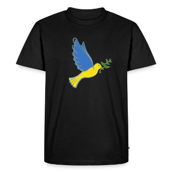 Support Ukraine with I stand with Ukraine - Men's Premium Organic T-Shirt - black - Front - Nico (187cm)