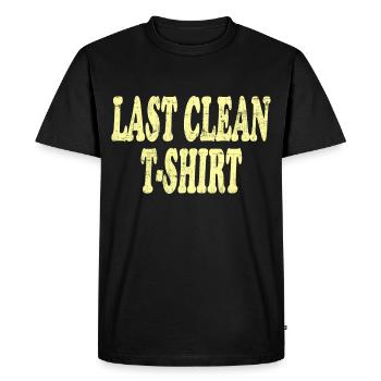 Want to express you loves being Clean? "Last - Men's Premium Organic T-Shirt - black - Front - Nico (187cm)