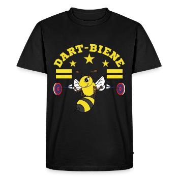Une illustration mignonne et unique d’une abeille - T-shirt Premium bio Homme - noir - Devant - Nico (187cm)