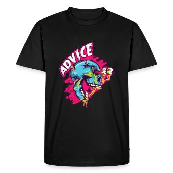 Hey! Obtenez ce conseil unique et détaillé pour - T-shirt Premium bio Homme - noir - Devant - Nico (187cm)