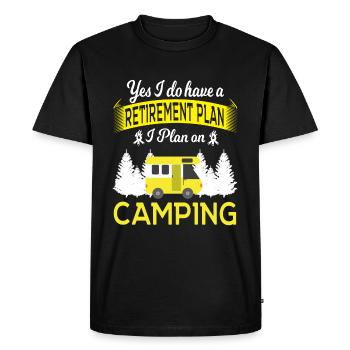 Simple Camping Tee For Campers "Yes I Do Have A - Men's Premium Organic T-Shirt - black - Front - Nico (187cm)