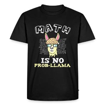 Chemise en alpaga avec une illustration - T-shirt Premium bio Homme - noir - Devant - Nico (187cm)