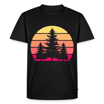 Chemise environnementale de REtro Vintage Save - T-shirt Premium bio Homme - noir - Devant - Nico (187cm)