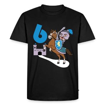 6th Birthday Great gift idea for every knight and - Men's Premium Organic T-Shirt - black - Front - Nico (187cm)