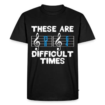 Chemise de musique simple pour les musiciens - T-shirt Premium bio Homme - noir - Devant - Nico (187cm)