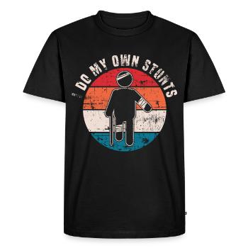 Je fais toutes mes propres cascades Blessures - T-shirt Premium bio Homme - noir - Devant - Nico (187cm)