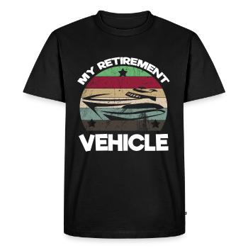 Mon véhicule de retraite Nautisme Conception - T-shirt Premium bio Homme - noir - Devant - Nico (187cm)