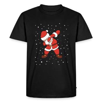 Tamponner la conception de Noël du père Noël - T-shirt Premium bio Homme - noir - Devant - Nico (187cm)