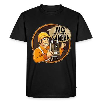 No, it's not a camera surveyor - Men's Premium Organic T-Shirt - black - Front - Nico (187cm)