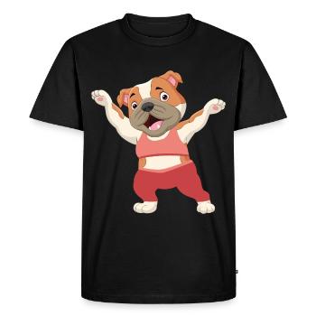 Chien fitness gym chien de sport - T-shirt Premium bio Homme - noir - Devant - Nico (187cm)