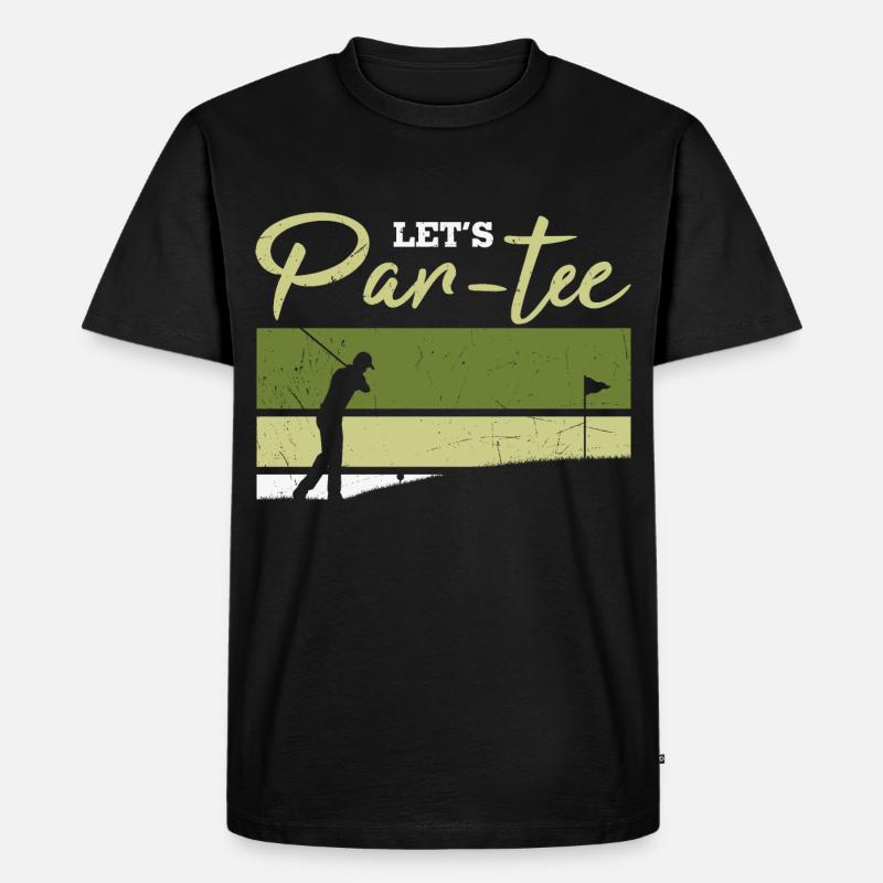 Let's Par-tee Golf Pun - Men's Premium Organic T-Shirt - black