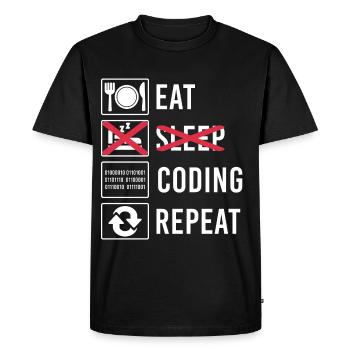 Cadeau de programmation de code - T-shirt Premium bio Homme - noir - Devant - Nico (187cm)