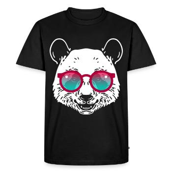 Lunettes de soleil Panda - T-shirt Premium bio Homme - noir - Devant - Nico (187cm)