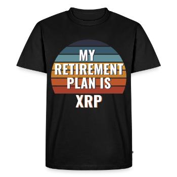 My Retirement Plan is Ripple, XRP- Funny Crypto - Men's Premium Organic T-Shirt - black - Front - Nico (187cm)