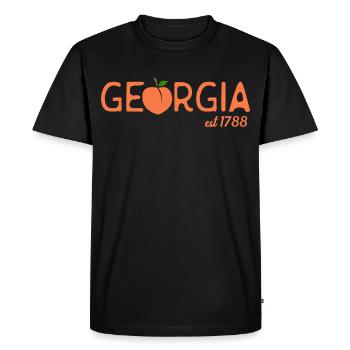 Georgia Peach State - T-shirt Premium bio Homme - noir - Devant - Nico (187cm)