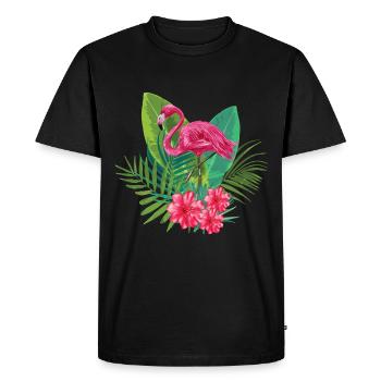 Flamingo - T-shirt Premium bio Homme - noir - Devant - Nico (187cm)