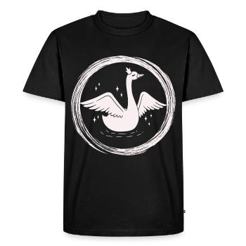 Swan - Royal - Royal - Crown - Men's Premium Organic T-Shirt - black - Front - Nico (187cm)