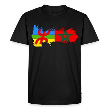 Amazigh Maroc - T-shirt Premium bio Homme - noir - Devant - Nico (187cm)