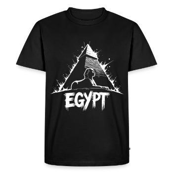 Pyramide du Sphinx d’Égypte - T-shirt Premium bio Homme - noir - Devant - Nico (187cm)
