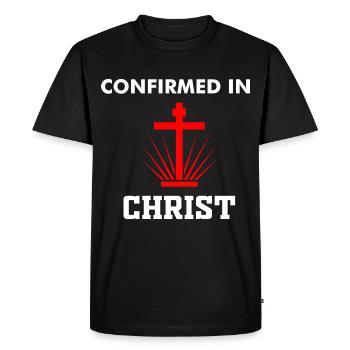 Catholic Confirmation Confirmed in the Christian - Men's Premium Organic T-Shirt - black - Front - Nico (187cm)