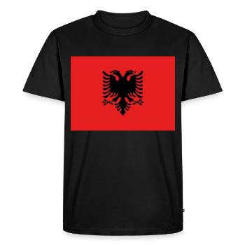 Drapeau de l'Albanie - T-shirt Premium bio Homme - noir - Devant - Nico (187cm)