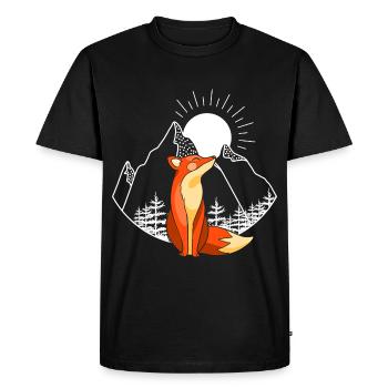 Renard Renard Renard Amateur de renards Chemise Idée cadeau - T-shirt Premium bio Homme - noir - Devant - Nico (187cm)