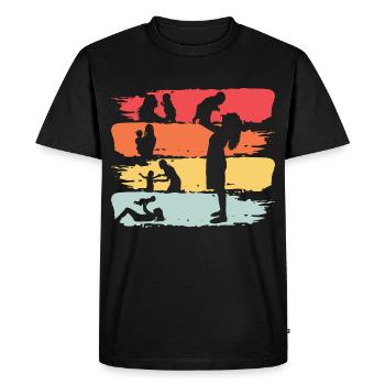 Mama Retro - T-shirt Premium bio Homme - noir - Devant - Nico (187cm)
