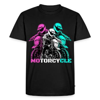 Motorcycle Lifestyle / Moto / moto biker - T-shirt Premium bio Homme - noir - Devant - Nico (187cm)