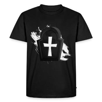 Cemetery Grave Cross Horror Horror - Men's Premium Organic T-Shirt - black - Front - Nico (187cm)