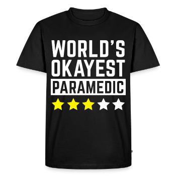 World Okayest Paramedics - Men's Premium Organic T-Shirt - black - Front - Nico (187cm)