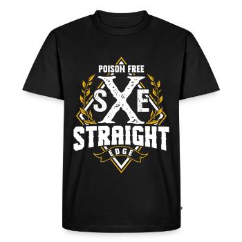 Straight Edge Végétalien, Anti-drogue, Punk - T-shirt Premium bio Homme - noir - Devant - Nico (187cm)