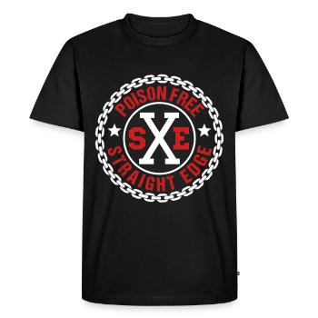 Straight Edge Végétalien, Anti-drogue, Punk - T-shirt Premium bio Homme - noir - Devant - Nico (187cm)