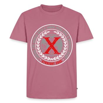Straight Edge Végétalien, Anti-drogue, Punk - T-shirt Premium bio Homme - mauve - Devant - Nico (187cm)