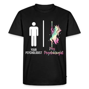 Psychologie psychologue thérapeute cadeau psyché - T-shirt Premium bio Homme - noir - Devant - Nico (187cm)