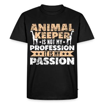 Animal de la passion - T-shirt Premium bio Homme - noir - Devant - Nico (187cm)