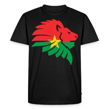 Burkina Faso Drapeau Afrique Lion Mossi Gift - T-shirt Premium bio Homme - noir - Devant - Nico (187cm)