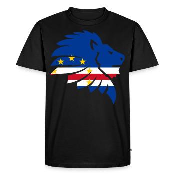 Drapeau du Cap Vert Afrique Lion Cabo Verde Cadeau - T-shirt Premium bio Homme - noir - Devant - Nico (187cm)