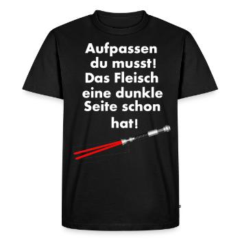 Funny barbecue saying, apron men / women - Men's Premium Organic T-Shirt - black - Front - Nico (187cm)