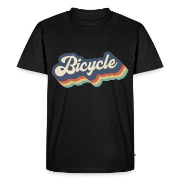 Vélo retro cadeau vintage texte Cyclisme Sport - T-shirt Premium bio Homme - noir - Devant - Nico (187cm)