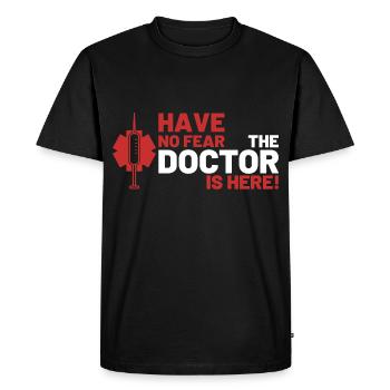 Dr Doktor Arzt Geschenk Spruch lustig Medizin - Männer Premium Bio T-Shirt - Schwarz - Vorne - Nico (187cm)
