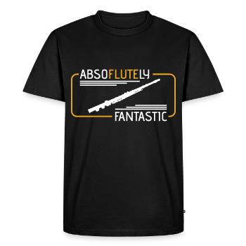 Musicien de flûte cadeau de flûte dit musicien - T-shirt Premium bio Homme - noir - Devant - Nico (187cm)