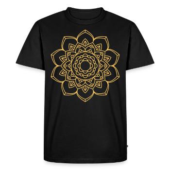 Mandala - Men's Premium Organic T-Shirt - black - Front - Nico (187cm)