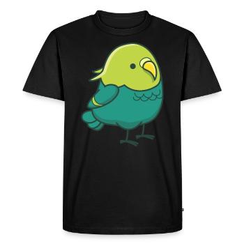 Oiseau oiseau kawaii joli cadeau perroquet animal - T-shirt Premium bio Homme - noir - Devant - Nico (187cm)